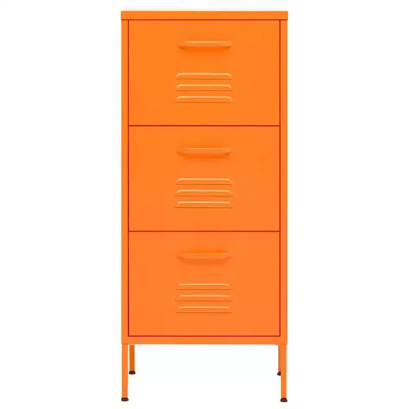 Meuble de rangement en acier pieds réglables - Orange