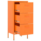 Meuble de rangement en acier pieds réglables - Orange