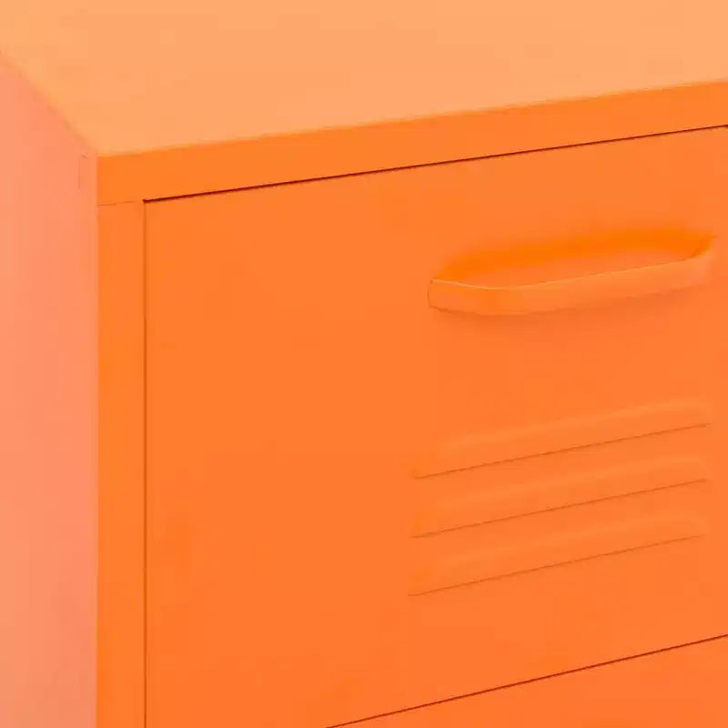 Meuble de rangement en acier pieds réglables - Orange