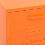 Meuble de rangement en acier pieds réglables - Orange