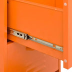 Meuble de rangement en acier pieds réglables - Orange