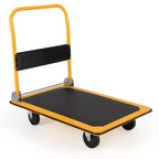 Diable chariot plateforme pliable 300 kg (660 lbs) de déménagement entrepôt neuf bleu/jaune