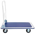 Diable chariot plateforme pliable 300 kg (660 lbs) de déménagement entrepôt neuf bleu/jaune