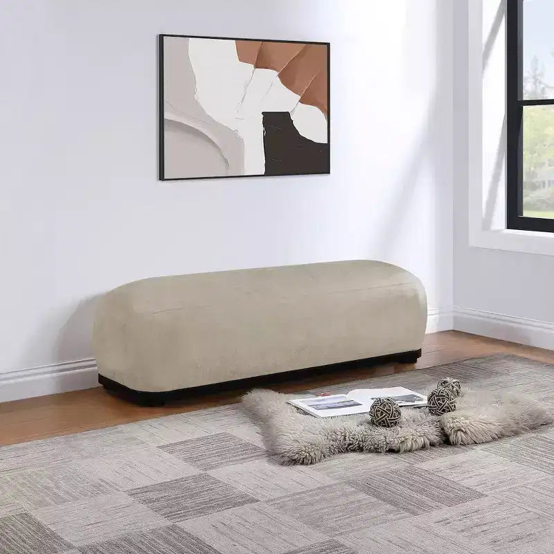 Banc en tissu chenille