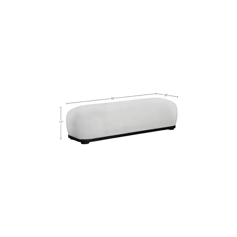Banc en tissu chenille