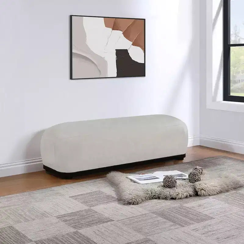 Banc en tissu chenille