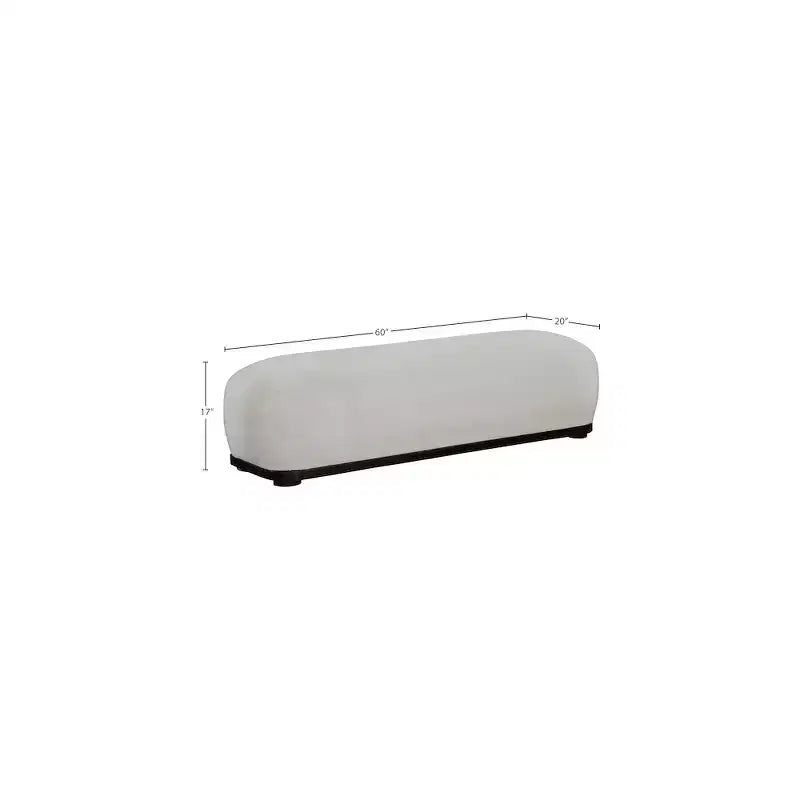 Banc en tissu chenille