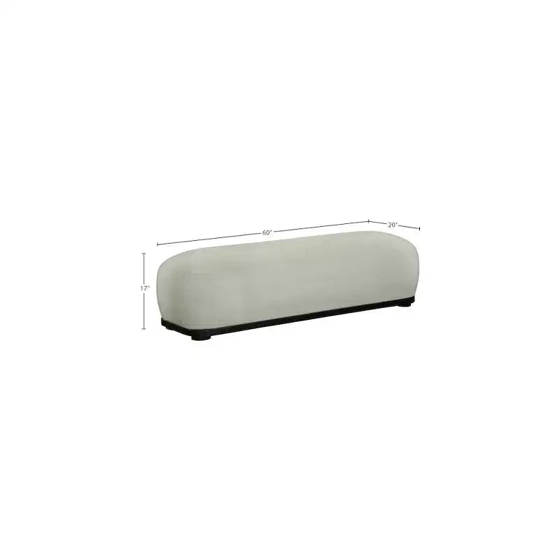 Banc en tissu chenille