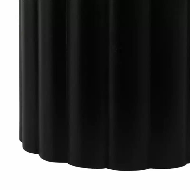 Table d'appoint moderne, bout de canapé ou petite table de chevet pour la décoration intérieure - Grande table nervurée avec plateau en marbre parfaite pour les petits espaces - 20 Noir et Vert