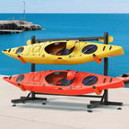 AMERLIFE Freestanding Kayak Storage Rack, Adjustable Width Stand with Stable Base