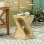Console Twist avec texture aspect bois, couleur naturelle pour le salon