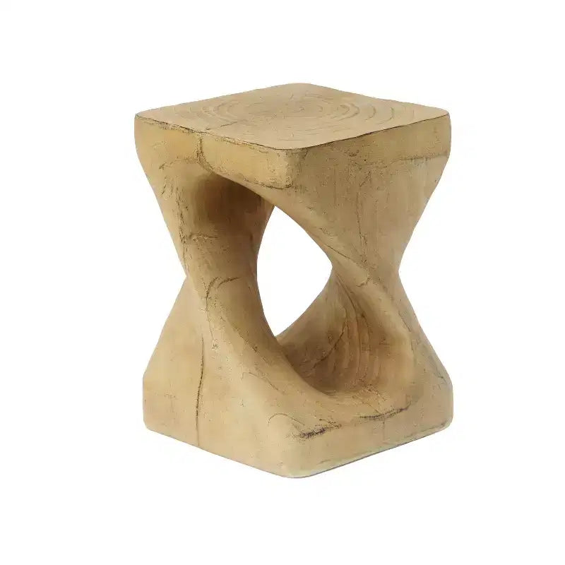 Console Twist avec texture aspect bois, couleur naturelle pour le salon