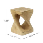 Console Twist avec texture aspect bois, couleur naturelle pour le salon