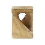 Console Twist avec texture aspect bois, couleur naturelle pour le salon
