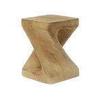 Console Twist avec texture aspect bois, couleur naturelle pour le salon
