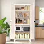 Meuble de rangement en métal de 177 cm de haut avec portes verrouillables et étagères réglables, Armoire de cuisine, Meuble de rangement d'outils et de vêtements pour garage, maison, bureau