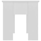 Table basse Blanc Bois d'ingénierie Moyen Réglable