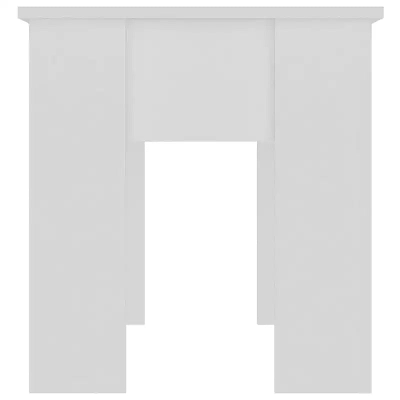Table basse blanche en bois composite, taille moyenne, réglable