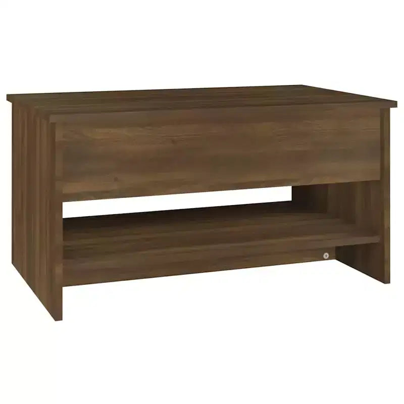 Table basse chêne marron, bois d'ingénierie, hauteur standard réglable