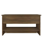 Table basse chêne marron, bois d'ingénierie, hauteur réglable standard
