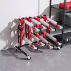 Support de déplacement de voiture, support de rangement avec roues pivotantes à 360°, organisateur de vérin hydraulique à cliquet, capacité de 4 chariots, noir