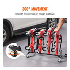 Support de déplacement de voiture, support de rangement avec roues pivotantes à 360°, organisateur de vérin hydraulique à cliquet, capacité de 4 chariots, noir