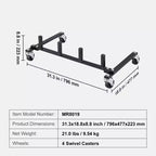 Support de déplacement de voiture, support de rangement avec roues pivotantes à 360°, organisateur de vérin hydraulique à cliquet, capacité de 4 chariots, noir