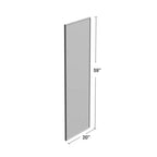 Miroir en alliage d'aluminium rectangulaire pleine longueur avec support pour salon et chambre à coucher
