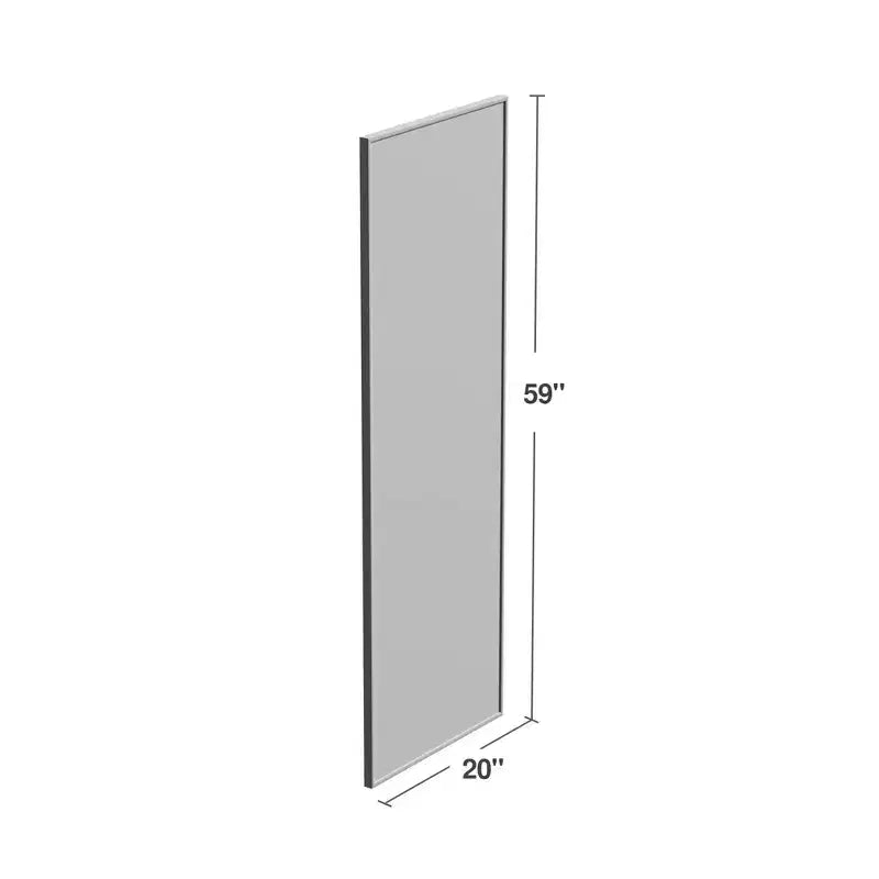 Miroir en alliage d'aluminium rectangulaire pleine longueur avec support pour salon et chambre à coucher