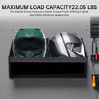 Double support mural en aluminium pour casque, triple plateau pour magasins, garages, entrepôts – Stocke 3 casques – Gants LunettesCrochets pour suspendre des vêtements