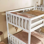 Lit superposé jumeaux de 77,3 pouces avec 2 tiroirs de rangement, cadre de lit multifonction convertible en 2 lits jumeaux pour chambre à coucher, chambre d'enfant, blanc