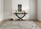 Okak 57IN Modern Console Table with Cross-Leg Design, Minimalism Entryway Table with Heavy Tabletop, Accent Table for Living Room, Hallway