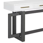 Console Élégante de 145 cm avec Pieds au Design Unique, Table d'entrée avec 3 Tiroirs et Poignées Métalliques, Table de Couloir pour Salon, Foyer