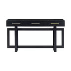 Console Élégante de 145 cm avec Pieds au Design Unique, Table d'entrée avec 3 Tiroirs et Poignées Métalliques, Table de Couloir pour Salon, Foyer