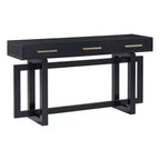 Console Élégante de 145 cm avec Pieds au Design Unique, Table d'entrée avec 3 Tiroirs et Poignées Métalliques, Table de Couloir pour Salon, Foyer