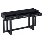 Console Élégante de 145 cm avec Pieds au Design Unique, Table d'entrée avec 3 Tiroirs et Poignées Métalliques, Table de Couloir pour Salon, Foyer