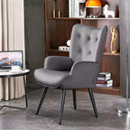Fauteuil d'appoint moderne, fauteuil à oreilles capitonné en velours avec accoudoirs pour bureau à domicile/salon/chambre à coucher
