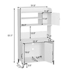 Meuble cache-litière grande taille pour chat avec 3 étagères ouvertes, maisonnette pour animal de compagnie de style rustique avec meuble de rangement et tapis à gratter