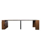 Table à manger extensible moderne 118IN, table de cuisine multifonctionnelle avec rangement, table pliante peu encombrante pour les fêtes, les réunions