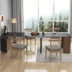 Table à manger extensible moderne 118IN, table de cuisine multifonctionnelle avec rangement, table pliante peu encombrante pour les fêtes, les réunions
