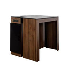 Table à manger extensible moderne 118IN, table de cuisine multifonctionnelle avec rangement, table pliante peu encombrante pour les fêtes, les réunions