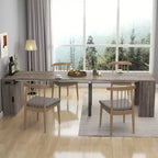 Table à manger extensible moderne 118IN, table de cuisine multifonctionnelle avec rangement, table pliante peu encombrante pour les fêtes, les réunions