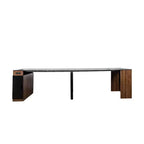 Table à manger extensible moderne 118IN, table de cuisine multifonctionnelle avec rangement, table pliante peu encombrante pour les fêtes, les réunions