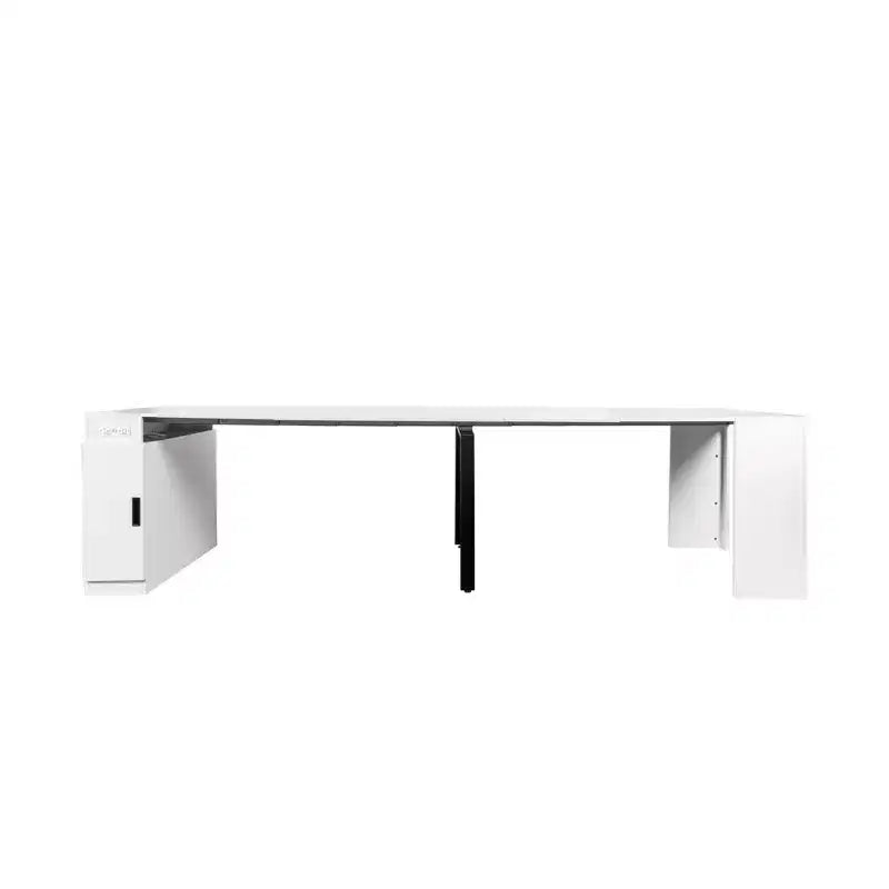 Table à manger extensible moderne 118IN, table de cuisine multifonctionnelle avec rangement, table pliante peu encombrante pour les fêtes, les réunions