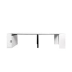 Table à manger extensible moderne 118IN, table de cuisine multifonctionnelle avec rangement, table pliante peu encombrante pour les fêtes, les réunions