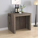 Table à manger extensible moderne 118IN, table de cuisine multifonctionnelle avec rangement, table pliante peu encombrante pour les fêtes, les réunions