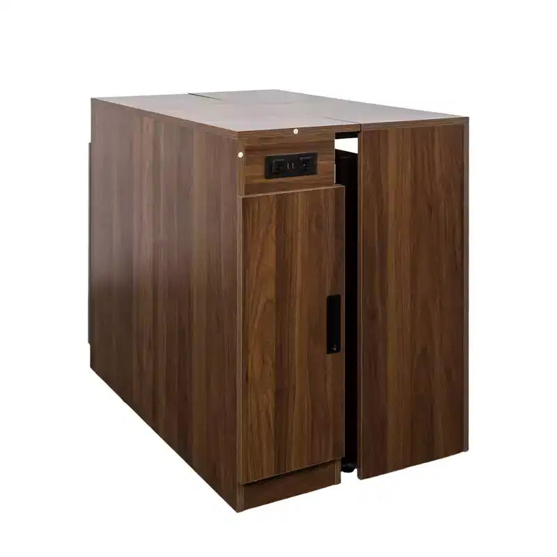 Table à manger extensible moderne 118IN, table de cuisine multifonctionnelle avec rangement, table pliante peu encombrante pour les fêtes, les réunions