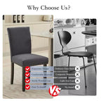 Lot de 2 chaises de salle à manger rembourrées avec garniture cloutée, chaises de salle à manger Parsons avec pieds en bois, chaises d'appoint en tissu pour la cuisine