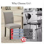 Lot de 2 chaises de salle à manger rembourrées avec garniture cloutée, chaises de salle à manger Parsons avec pieds en bois, chaises d'appoint en tissu pour la cuisine