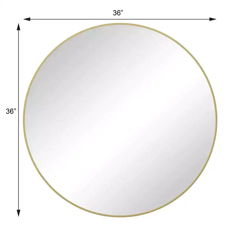 Miroir rond moderne de 36/39/42/48 pouces avec cadre en métal, miroir de salle de bain anti-buée, miroir mural pour salle de bain, salon, chambre à coucher